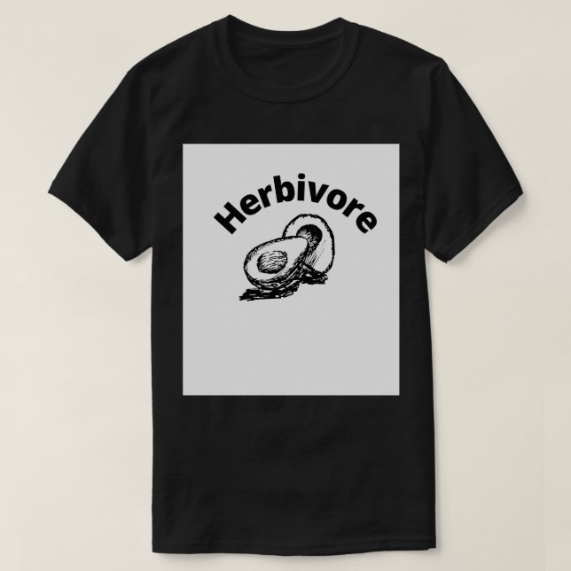 Herbivorischer Avocado T-Shirt (Design vorne)