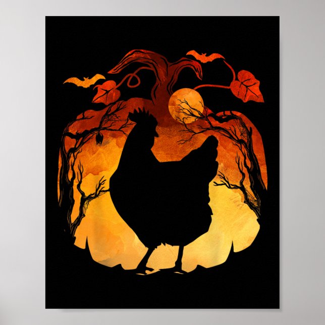 Herbsaison Halloween-Hühnerkostüm Poster (Vorne)