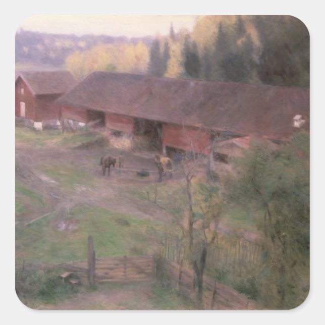 Herbst 1891 quadratischer aufkleber (Vorderseite)