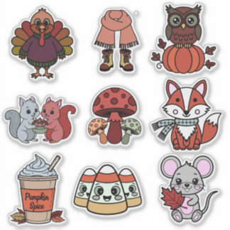 🍂 Herbst-Abenteuer-Sticker-Pack Aufkleber