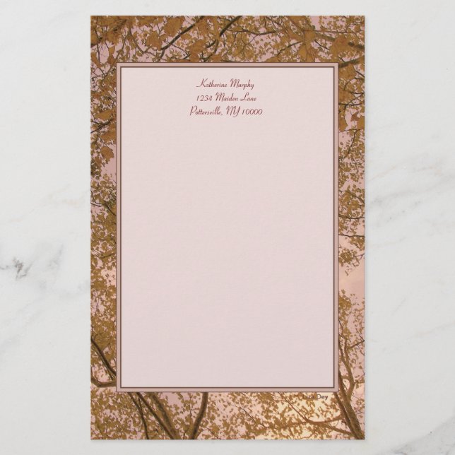 Herbst-Abstrakt-Stationierung Briefpapier (Vorderseite)