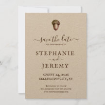 Herbst-Acorn Save the Date Einladung