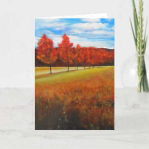 Herbst Acrylmalerei   Grußkarten Karte