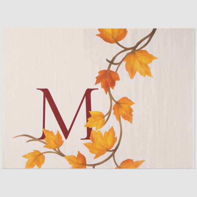 Herbst-Ahorn-Blätter Seidenpapier (Vorderseite)