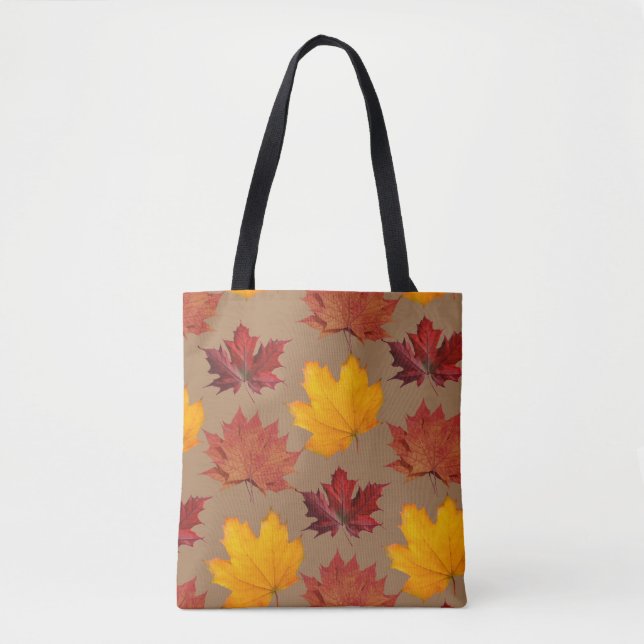 Herbst Ahorn Blätter Tote Tasche (Vorderseite)