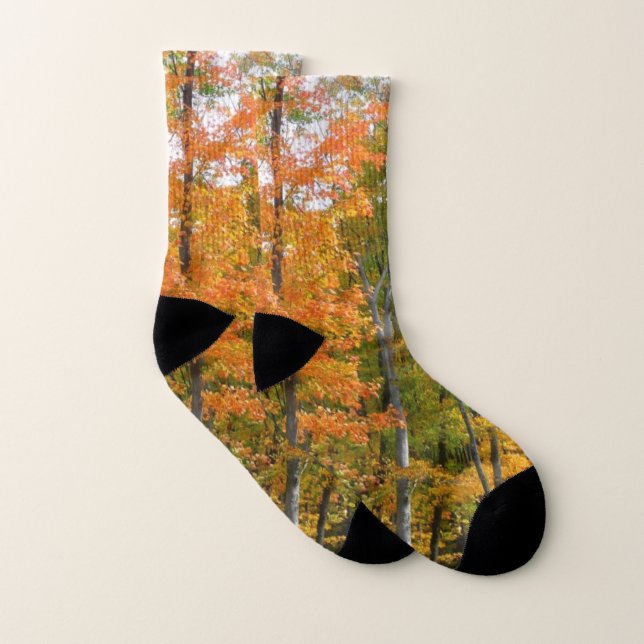 Herbst-Ahornbäume Herbstfotografie Socken (Paar)