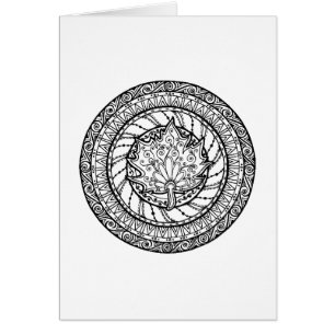 Herbst-Ahornblatt-Gekritzel