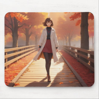 Herbst-Ahornblätter-Breeze-Anime-Mauspad Mousepad
