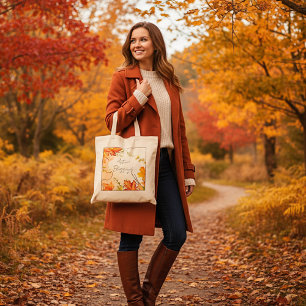 Herbst-Ahornblätter mit individuellem Text   Tragetasche
