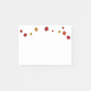 Herbst-Ahornblätter Post-it Klebezettel