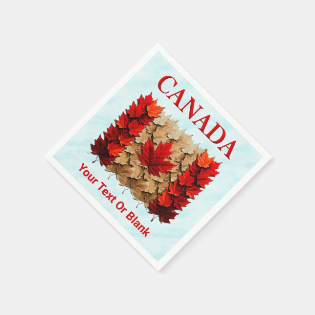 Herbst-Ahornleaf-kanadische Flagge Serviette (Ecke)