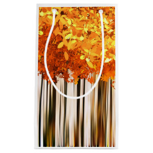 Herbst-Ahornwald Herbstwald orange grau  Kleine Geschenktüte