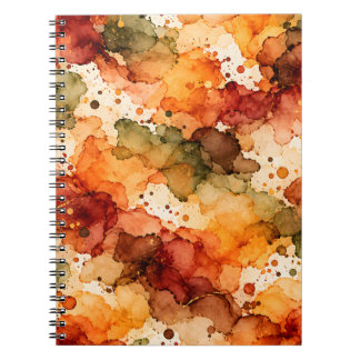 Herbst-Alkohol-Tinte-Abstraktes Muster Notizblock
