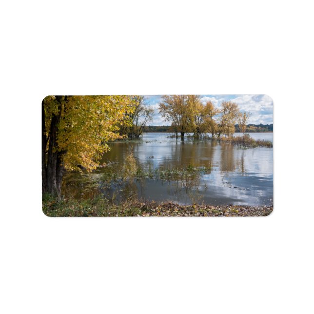 Herbst am Black Dog Lake Adressaufkleber (Vorne)