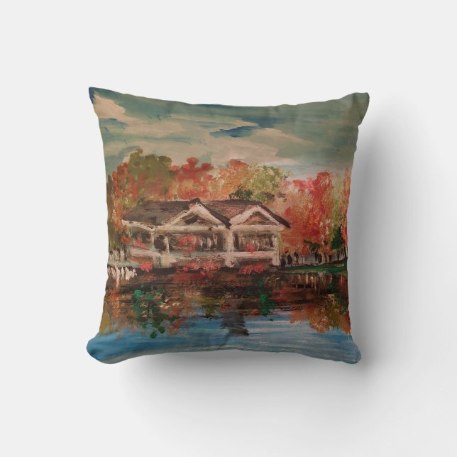 Herbst am See Kissen (Vorderseite)