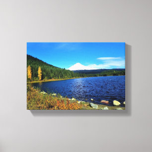 Herbst am See Trillium oder Leinwanddruck