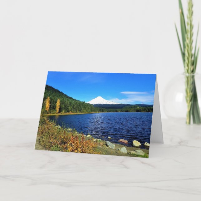 Herbst am Trillium Lake, OR Karte (Vorderseite)