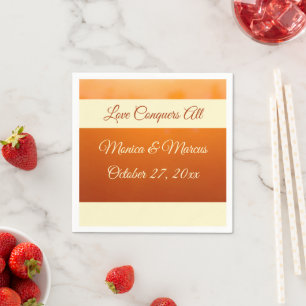 Herbst Amber Skies Wedding Event Ombre Orange Serviette