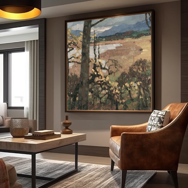 Herbst an Chiemsee | Leo Putz Landscape Art Leinwanddruck (Von Creator hochgeladen)