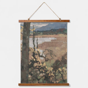 Herbst an Chiemsee   Leo Putz Landscape Art Wandteppich Mit Holzrahmen