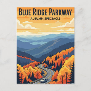 Herbst an der Blue Ridge Parkway Souvenir Postkarte