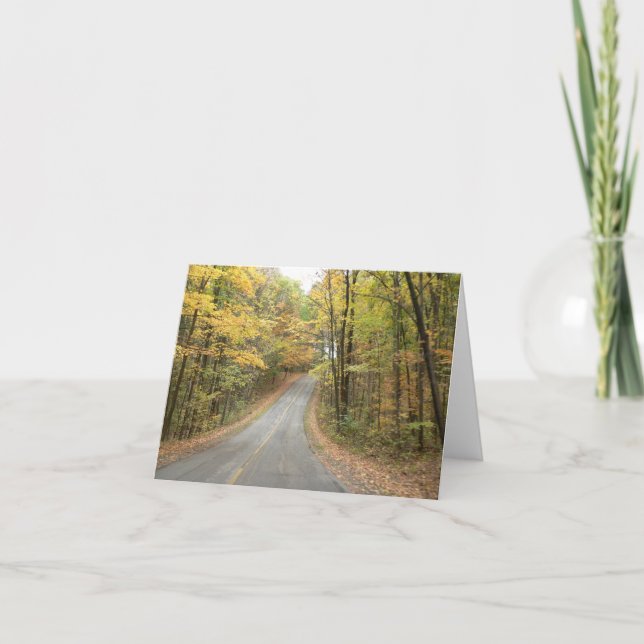 Herbst-Antrieb Notecard Karte (Vorderseite)