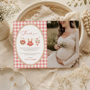 Herbst-Apfel-Baby-Wäscheleine-Baby-Shower-Foto Dankeskarte