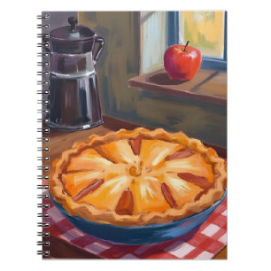 Herbst-Apfelkuchen-Dankfest-Watercolor Notizblock