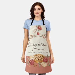 Herbst-Apfelkuchen Personalisierte Backen Schürze