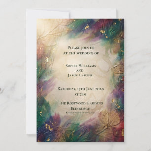 Herbst-Aquarell-Blumen-Hochzeitseinladung Einladung