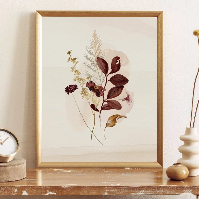Herbst-Aquarell-Blumen Poster (Von Creator hochgeladen)