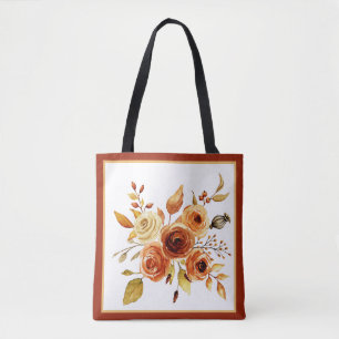 Herbst-Aquarell-Blumen Tasche