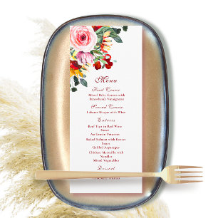 Herbst-Aquarell-Blumenmuster Dunkelrot Gold Sonnen Programm