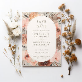 Herbst-Aquarell-Boho-Hochzeit - Merkt Euch den Ter Save The Date