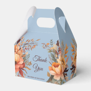 Herbst-Aquarell-Rustikale Blumen Dankeschön-Hochze Geschenkschachtel