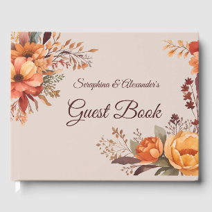 Herbst-Aquarell-Rustikale-Floral-Hochzeit Gästebuch