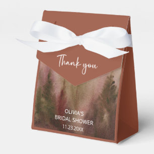 Herbst-Aquarell-Wald-Terrakotta-Brautparty Geschenkschachtel