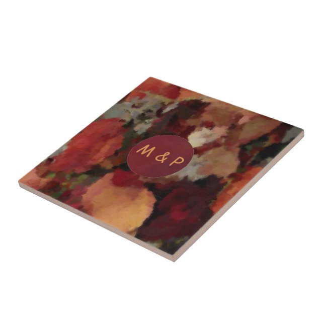Herbst-Aquarelle Fliese (Seite)