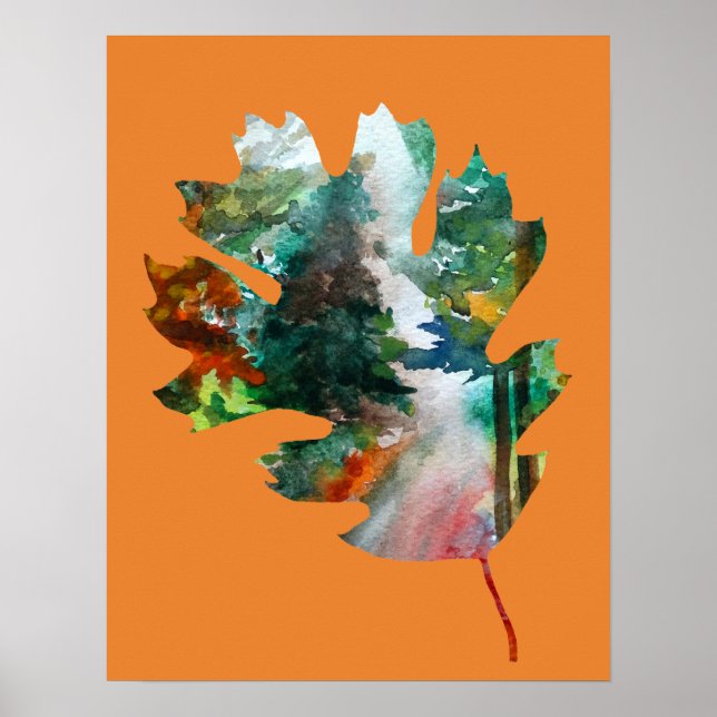 Herbst Art, Herbst Leaf Poster (Vorne)