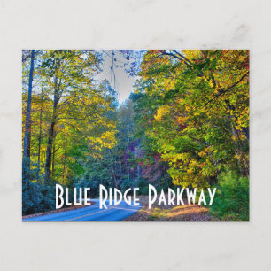 Herbst auf blauem Felsvorsprung Postkarte