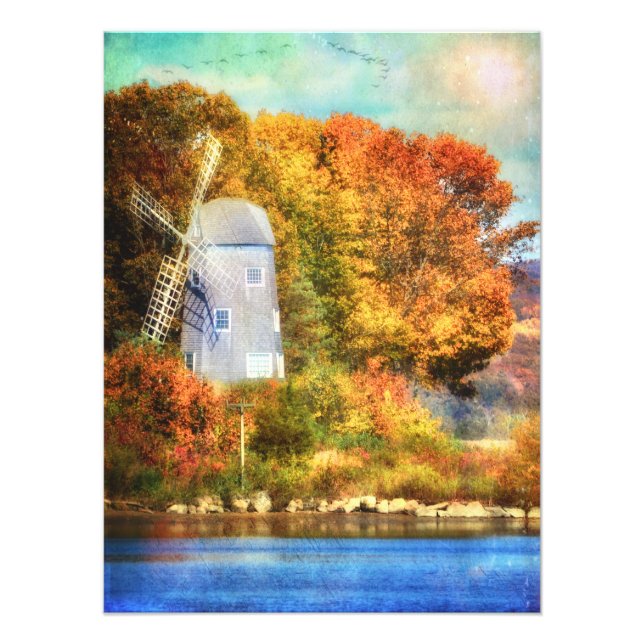 Herbst auf dem Fluss Fotodruck (Vorne)