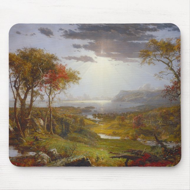 Herbst auf dem Hudson Mousepad (Vorne)