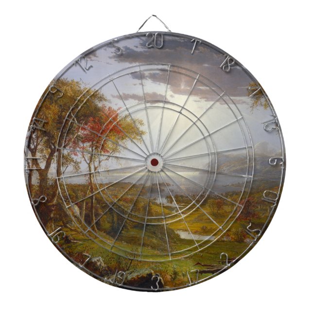 Herbst auf dem Hudson River (New Yorker Staat) Dartscheibe (vorne)