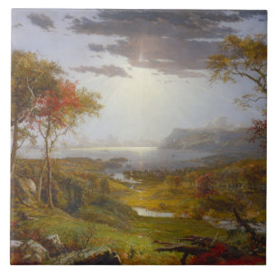 Herbst auf dem Hudson River (New Yorker Staat) Fliese