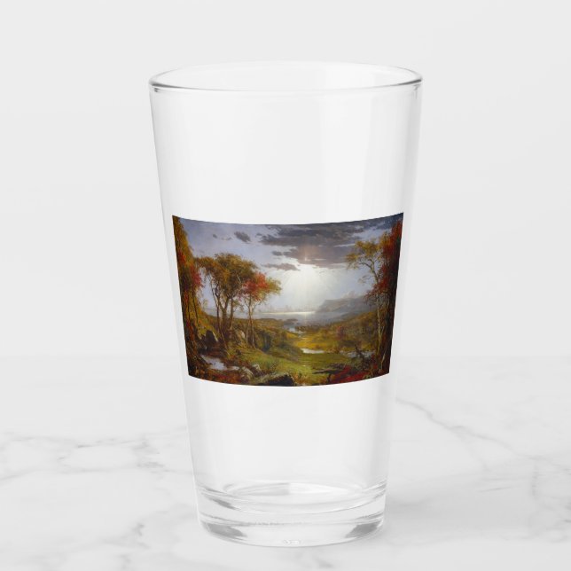 Herbst auf dem Hudson River (New Yorker Staat) Glas (Vorderseite)