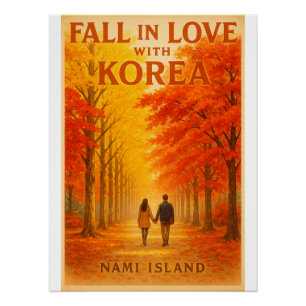 Herbst auf der Insel Nami Poster