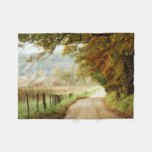 Herbst auf einer Land-Straße Fleecedecke