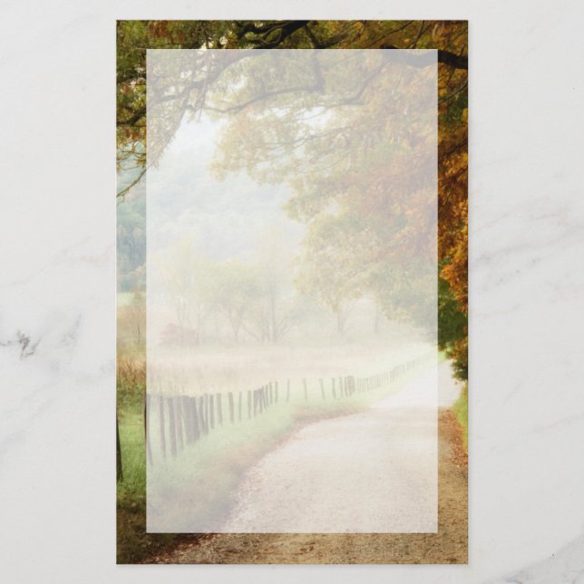 Herbst auf einer Landstraße Briefpapier (Vorderseite)