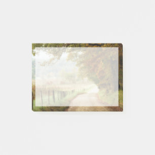 Herbst auf einer Landstraße Post-it Klebezettel