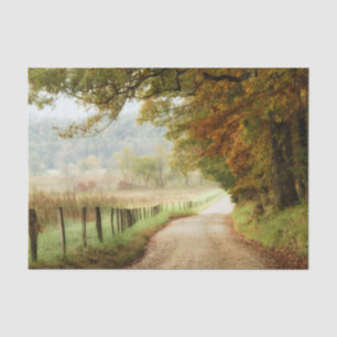 Herbst auf einer Landstraße Seidenpapier